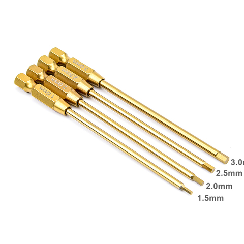 Clé hexagonale Allen en titane, 1.5, 2, 2.5 et 3mm, Kit d'outils de tournevis à changement rapide ► Photo 1/6