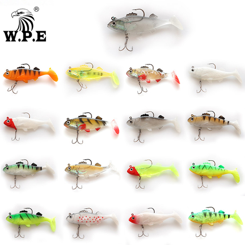 W.P.E – leurre souple de type swimbait avec tête plombée et triple hameçon, appât artificiel idéal pour la pêche, 1 pièce, 9/10/12cm, 22-42g ► Photo 1/6