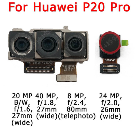 Caméra avant et arrière d'origine pour Huawei P20 Pro P20Pro Module de caméra face à la Main pièces de rechange flexibles ► Photo 1/3