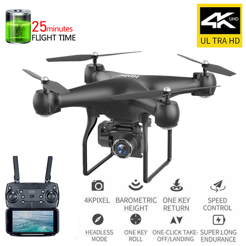 Nouveau Drone télécommandé avec caméra WIFI 4K photographie aérienne grand angle 25 Minutes Ultra-longue durée de vie quatre axes quadrirotor jouets ► Photo 1/6