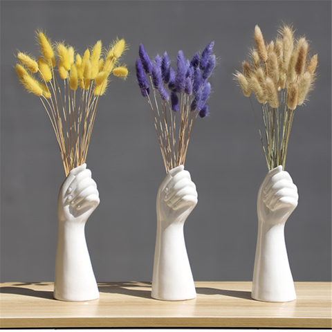 Style nordique A main Vase fleurs moderne maison bureau décor de Composition florale créative salon ornement céramique vase ► Photo 1/6