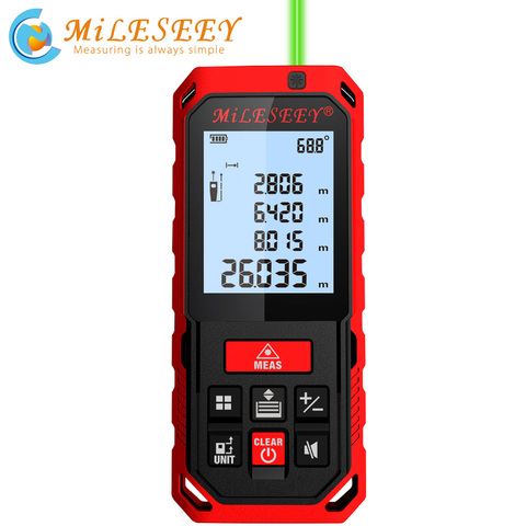 Mileseey S2/S8G télémètre Laser vert télémètre Laser numérique télémètre Laser ruban à mesurer Laser outil ► Photo 1/6