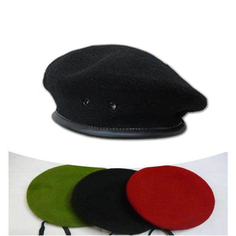 Haute qualité respirant soldat formation hommes béret chapeau mâle laine lierre casquettes cadeau ► Photo 1/6