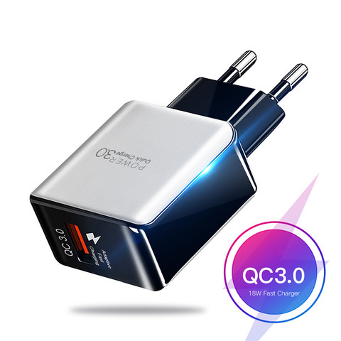 Chargeur USB rapide 3.0 pour iphone 11 et Samsung, prise murale ue/US, adaptateur pour téléphone portable ► Photo 1/6