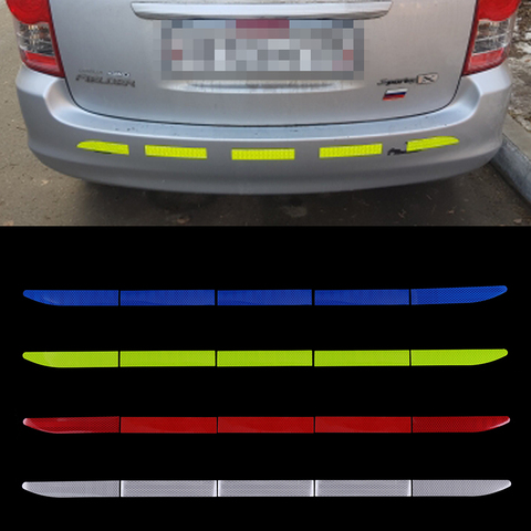 5 pièces/ensemble voiture réflecteur autocollant adhésif bande réfléchissante réflexe extérieur Anti-Collision bande d'avertissement protéger la carrosserie ► Photo 1/6