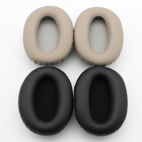 Oreillettes de remplacement pour Sony WH-1000XM2 1000X sur-oreille écouteurs coussins mousse à mémoire de forme en cuir souple oreillettes noir eh # ► Photo 1/6