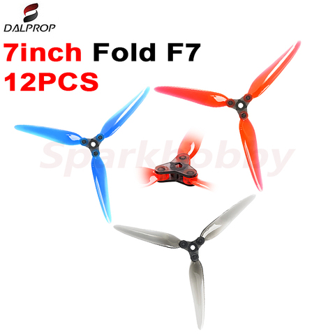 DALPROP – hélice pliable F7 de 7 pouces, longue portée à 3 lames, accessoires très efficaces avec moyeux pour Drone RC FPV, 12 pièces/2 paires ► Photo 1/6