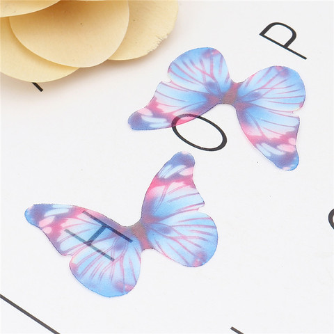 Papillon synthétique en Organza 50pcs, fournitures artisanales pour fabrication de bijoux, boucles d'oreilles, accessoires ► Photo 1/6