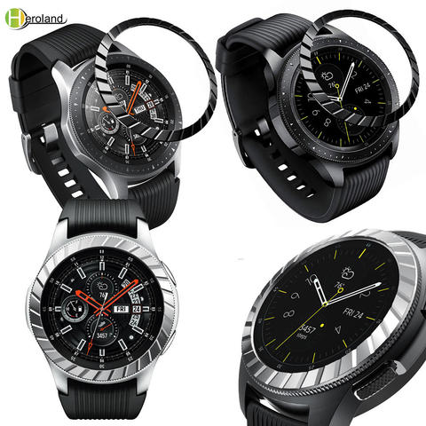 Coque adhésive en acier pour Samsung Galaxy Watch, 42MM/ 46MM/ Gear S3 Frontier, accessoires de montre intelligente, couvercle métallique ► Photo 1/6