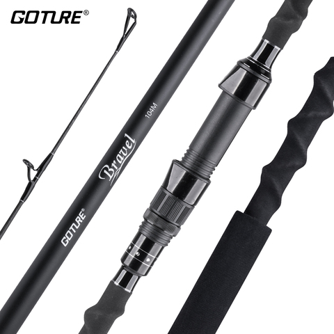 Goture Surf canne à pêche 30T + 40T Fiber de carbone filature canne de plage 4 pièces Portable canne de voyage 9FT 10FT 11FT 12FT ► Photo 1/6