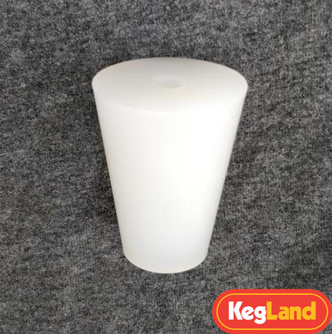 Bonde en SILICONE 25X38 alésée pour sas/TUBE de soufflage (convient à 5L DEMIJOHNS et 23L CARBOYS) ► Photo 1/3