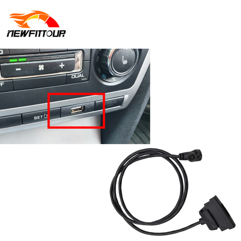 Câble d'interface USB noir entrée USB RCD510 RNS315 extension Radio adaptée à Skoda Octavia ► Photo 1/6