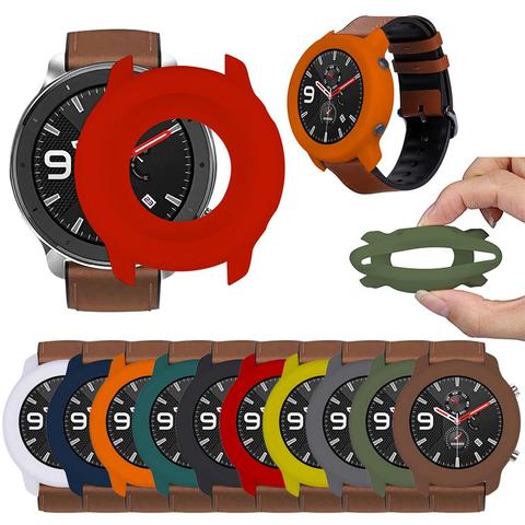 Pour Huami AMAZFIT GTR 47mm coque souple pleine coque Silicone cadre de protection montre intelligente accessoires portables #810 ► Photo 1/6