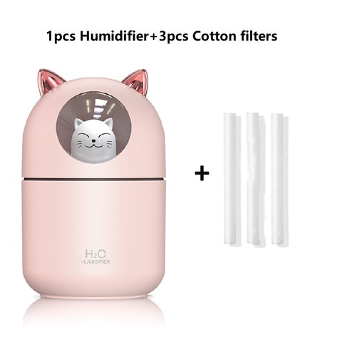 Mini humidificateur d'air Portable ultrasonique de 300ML, diffuseur d'huile essentielle et d'arôme, machine de brume d'aromathérapie USB pour le bureau et la maison ► Photo 1/6