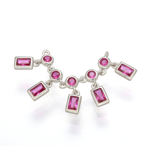 ZHUKOU – chaîne de collier en cristal violet pour femmes, 14x37mm, accessoires de bijoux, modèle VL26 ► Photo 1/5