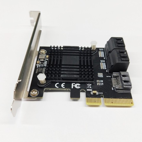 H1111Z ajouter des cartes PCIE SATA contrôleur PCI-E SATA Hub/carte PCIE à SATA 3.0 carte 5 Ports SATA3 SSD PCI Express X4 Gen3 adaptateur ► Photo 1/6