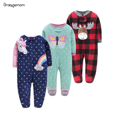 Orangemom officiel nouveau-né bébé garçons 2022 printemps bébé barboteuses filles barboteuse infantile polaire combinaison pour enfants nouveau-né bébé vêtements ► Photo 1/6