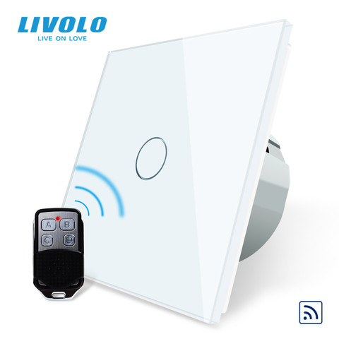 Livolo – interrupteur tactile à distance, 220-250V AC, pour applique murale, avec Mini télécommande C701R-11-RT12, sans logo, Standard ue ► Photo 1/6