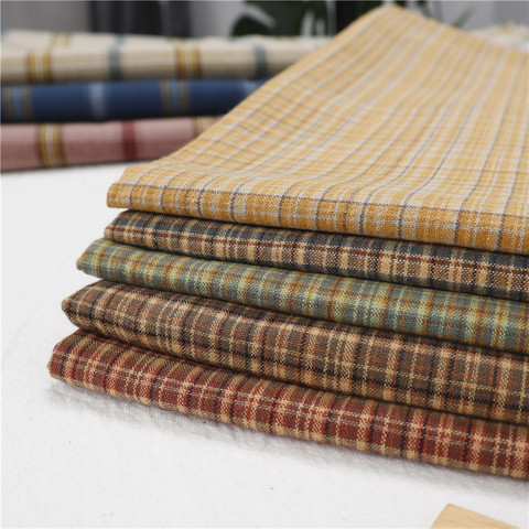 145x50cm rétro fil colorant Plaid coton lin printemps et automne couture tissu hommes et femmes chemise vêtements tissu ► Photo 1/5