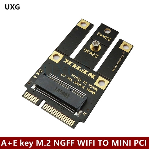 Carte sans fil wi-fi, Bluetooth, clé A + E, Module sans fil M.2 NGFF vers MINI adaptateur PCIE ► Photo 1/4