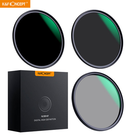 K & F Concept ND8 ND64 CPL polariseur lentille filtre densité neutre filtre pour 58MM 67MM objectif de caméra avec multi-couche Nano enduit ► Photo 1/6