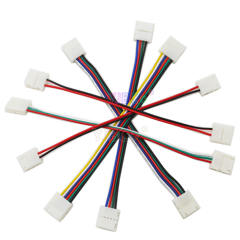 Câble de connecteur sans soudure, 2 pièces, 2/3/4/5/6 broches, pour bande de lampe RGB RGBW RGBW LED rampe d'éclairage à led led ► Photo 1/6