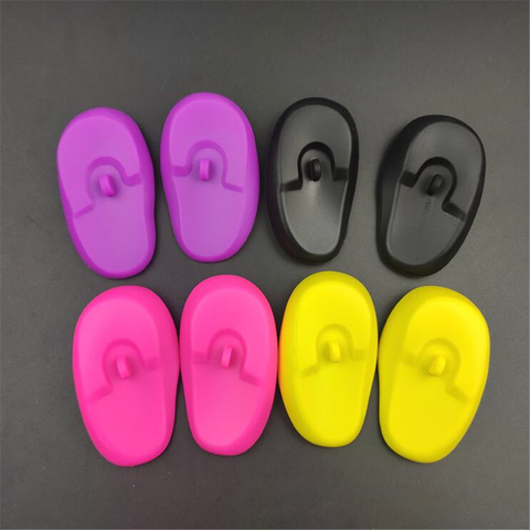 2 pièces Silicone oreille couverture cheveux coloration teinture oreille protecteur étanche douche oreille bouclier cache-oreilles casquettes Salon style accessoires ► Photo 1/6