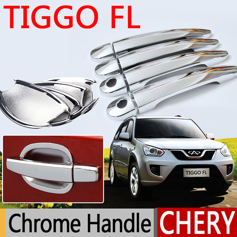 Poignée de porte chromée | Accessoires pour Chery Tiggo FL, autocollants style de voiture, 2011 2012 2013 2014 2015 ► Photo 1/6