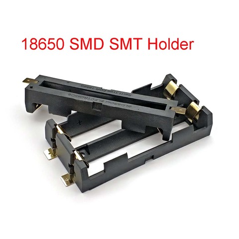 1x2x18650 support de batterie Smd Smt Batteries boîte de rangement avec broches en Bronze 1/2 fente 2*18650 coque de batterie Rechargeable ► Photo 1/5