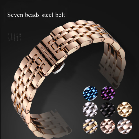 Bracelet de Montre En Acier inoxydable 10MM 14MM 16MM 18MM 20MM 22MM 24MM bracelet De Montre Montre En Or Rose bracelet accessoires ► Photo 1/6