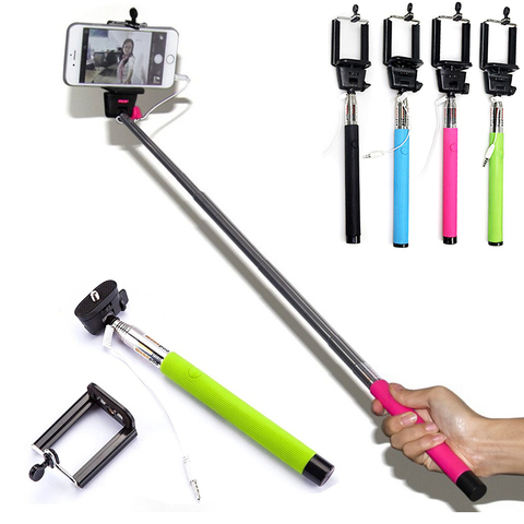 Bâton de Selfie avec support, monopode pour téléphone portable Samsung Huawei Xiaomi, vis de 1/4 pouces pour GoPro Hero SJcam Yi, caméra d'action ► Photo 1/6