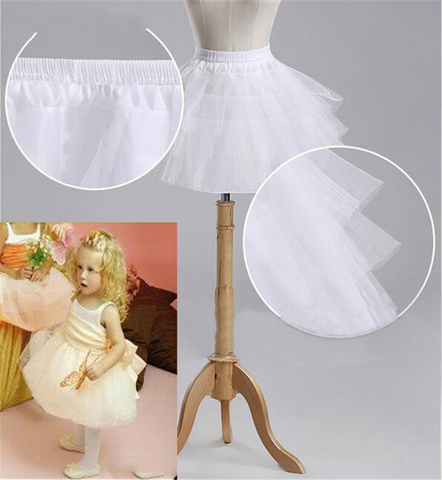 Nouveaux enfants jupons pour formel/fleur fille robe jupon jupe à capuche courte Crinoline petites filles/enfants/enfant sous-jupe ► Photo 1/6
