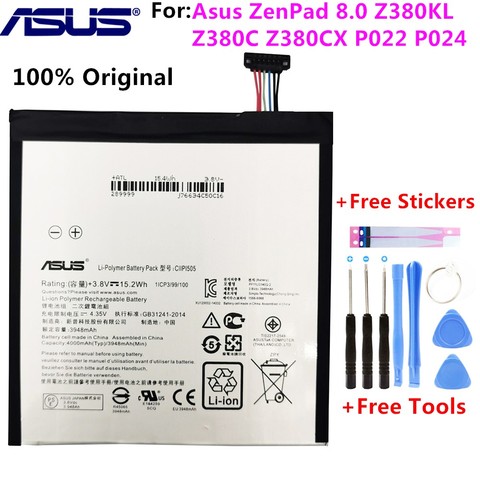 Batterie d'origine ASUS C11P1505 pour tablette Asus ZenPad 8.0 Z380KL Z380C Z380CX P022 P024 4000mAh + outils gratuits ► Photo 1/3