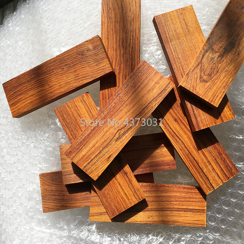 2 pièces rouge bois de santal bricolage couteau poignée matériel faisant Multi taille bois pour divers artisanat matériaux 120x40x10mm ► Photo 1/6