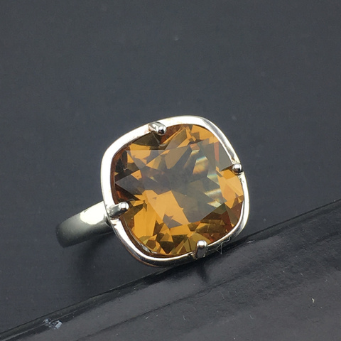 CSJ – bague en argent 925 avec coussin en Zultanite, couleur changeante, pour femmes, nouvelle boîte-cadeau pour fête de fiançailles ou mariage, 12mm ► Photo 1/4