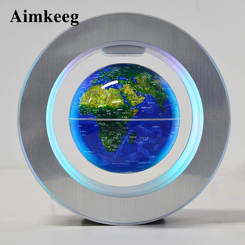 2022 nouveauté Spin flottant Globe lampe LED lévitation magnétique lumière ronde carte du monde terre magique veilleuse pour cadeau pour enfants ► Photo 1/6