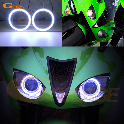 Kit yeux d'ange led COB Ultra lumineux pour Kawasaki Ninja 2007 2008, Excellent anneau halo ► Photo 1/6