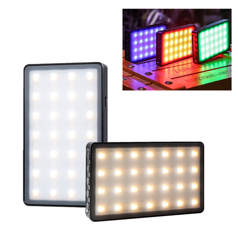 Viltrox Weeylife RB08P RGB caméra LED lumière vidéo 0-360 sortie couleur lumière vidéo Dimmable 2500 K-8500 K panneau lumineux bicolore ► Photo 1/6