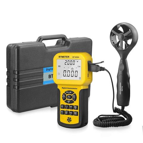Anémomètre numérique Pro CFM, mesure la vitesse du vent, le flux, le testeur de température du vent, pour HVAC, avec USB, BT-856A ► Photo 1/6