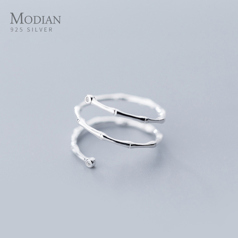 Modian – bague en argent Sterling 925 authentique pour femme, anneau de doigt ouvert et réglable, minimaliste, bijoux fins, tendance ► Photo 1/5