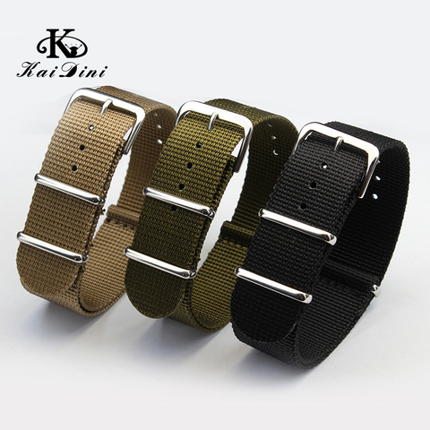 Bracelet de haute qualité en toile de Nylon Nato, ceinture de sécurité bracelet de montre en Nylon, étanche, 16 18 20 22 24mm, nouveau Design spécial ► Photo 1/6