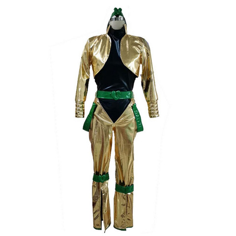 Costume de Cosplay du film d'aventure Bizarre de JoJo Dio Brando, Version en cuir verni doré ► Photo 1/5