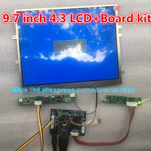 Moniteur et carte de contrôle pour Raspberry Pi, écran HD 9.7x1024 px, 4: 3, 768 pouces, LP097X02 LTN097XL01, HDMI VGA 2AV ► Photo 1/5