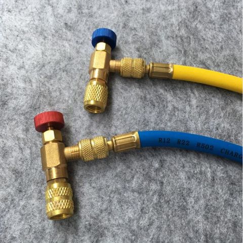 Adaptateur de connecteur à coupleur rapide pour climatisation, 2 pièces, Valve de sécurité R410A R22 ► Photo 1/6