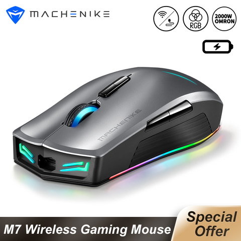 Machenike – souris Gaming sans fil M7, 16000 DPI, rvb, Programmable, Rechargeable, PMW3212 PMW3335 ► Photo 1/6