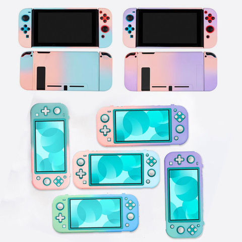 Coque en cristal de couverture arrière dure de PC mat pour Nintendo Switch NS Lite Console Joy-Con contrôleur autocollant de protection coque peau ► Photo 1/6