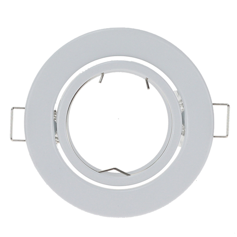 Cadre en aluminium blanc rond GU10, pour luminaires de plafond, montage en Surface, éclairage de plafond, montage en Surface ► Photo 1/6