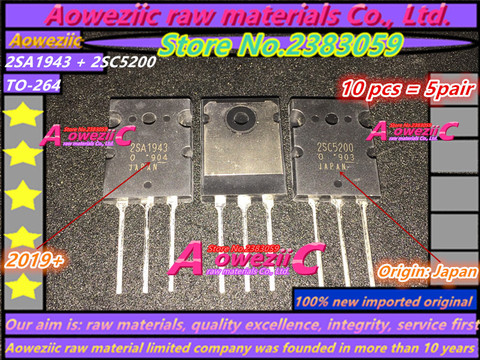 Aowezic – amplificateur audio haute puissance, 2022 + 10 pièces = 5 paires, original, importé, nouveau, 2sa143 2SC5200 a1953 C5200 TO-100%, 264 ► Photo 1/6