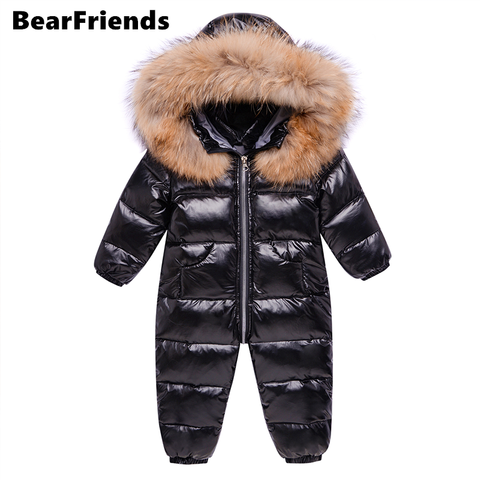 Russie hiver salopette bébé vêtements vêtements snowsuit 90% canard doudoune pour enfants fille manteau parc pour infantile garçon neige costume ► Photo 1/5