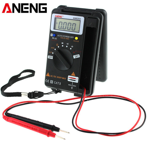 ANENG – Mini multimètre numérique AN8203, 4000 points True RMS, testeur de courant de tension AC, testeur de capacité ammètre ► Photo 1/6